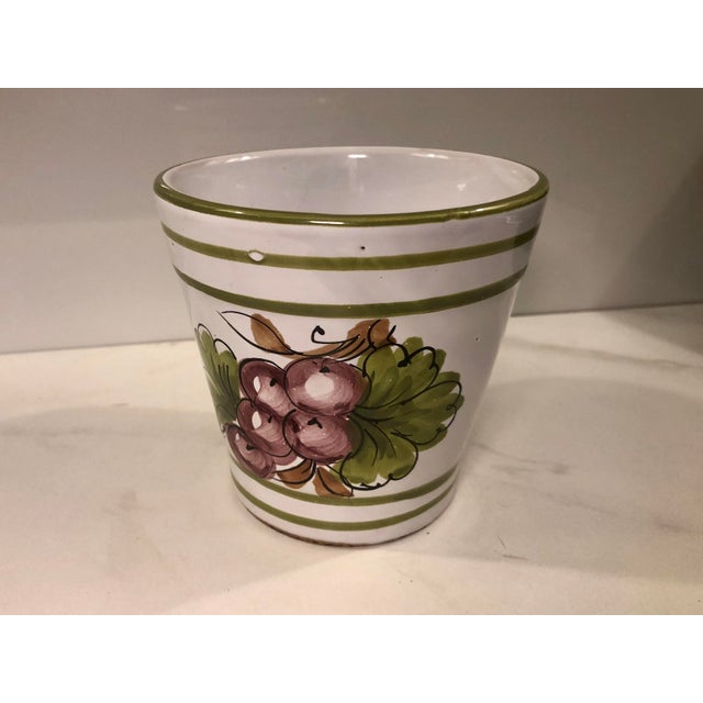 Italian 1990s Italian Cachepot With Grape Design For Sale - Image 3 of 7
