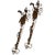 Pair of Metal Candleholder Wall Sconces With Foliate and Scrolls For Sale