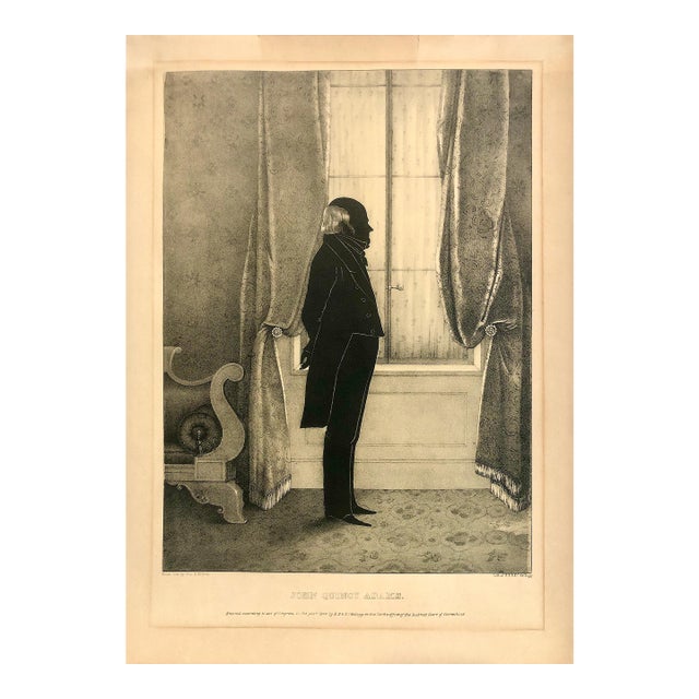 President John Quincy Adams, in a 1931 Facsimile Reissue of the 1844 Silhouette Lithograph, by William Henry Brown For Sale