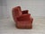 Three-Seater Danish Curved Sofa in Pink Furniture Velour, 1970s For Sale - Image 6 of 18
