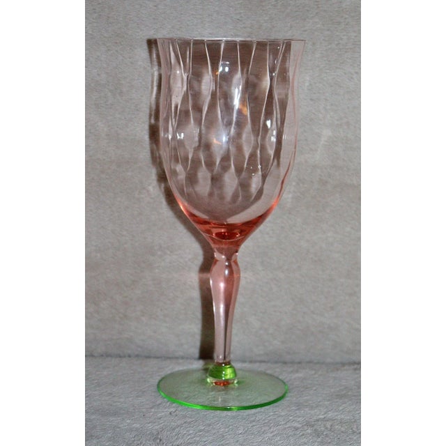 1960s Tiffin Uranium Watermelon Glasses Set of 4 Chairish