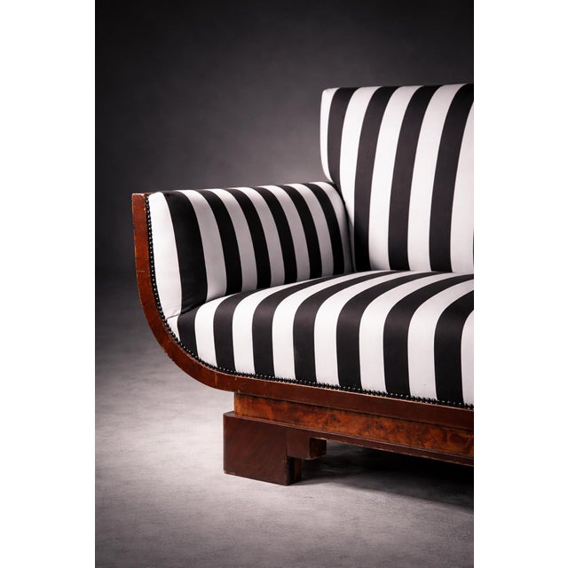 Art Deco Italian Settee in the style of Gio Ponti, 1930s For Sale - Image 4 of 18