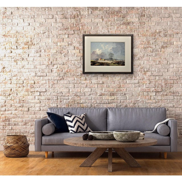 Rowland Hilder, The First Winter Snow on a Kentish Farm, 1970s, Watercolour For Sale - Image 12 of 18