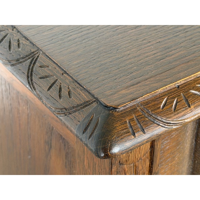 Brown Danish Baroque Oak Serpentine Tallboy Chest of Drawers, 1940s For Sale - Image 8 of 13