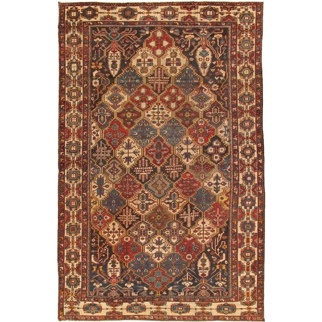 Persian Antique Bakhtiari Multi/Ivory Rug, 10' 7" X 16' 9" For Sale - Image 3 of 3