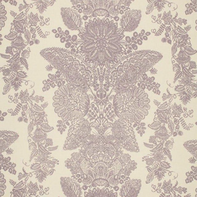 Sample - Schumacher Lace Fabric in Orchid For Sale