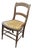Antique Farmhouse Style Hand Tied Cane Chair With Burl Inlays For Sale