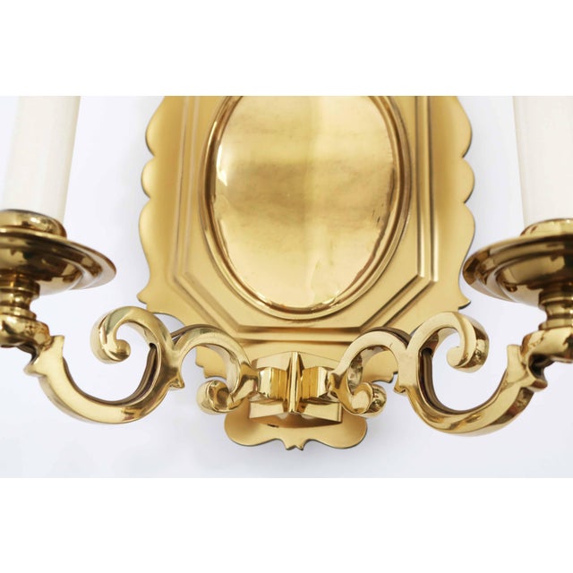 Hollywood Regency Brass Blaker Wall Lamp, Germany, 1980s For Sale - Image 6 of 7