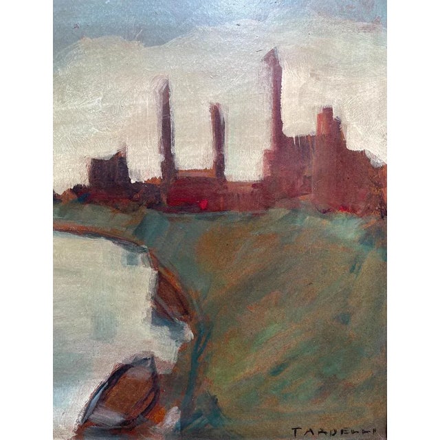 Modern Tardelli, Landscape, 20th Century, Oil Painting on Panel, Framed For Sale - Image 3 of 7