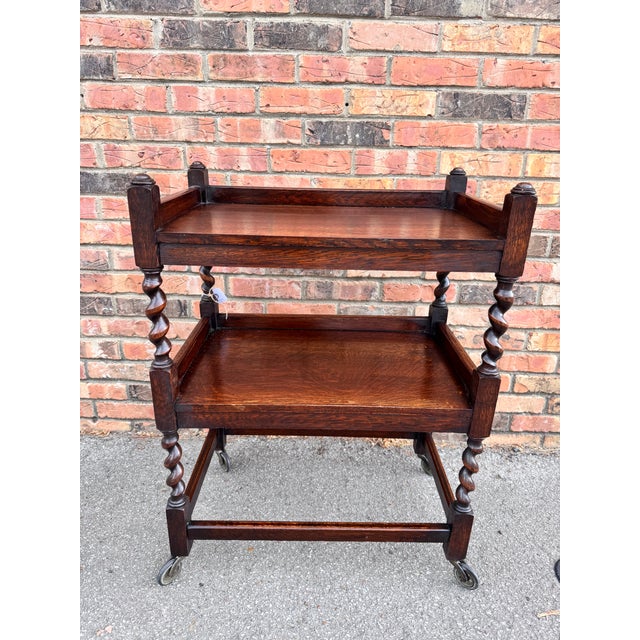 19th Century 19th Century English Trolley With Barley Legs For Sale - Image 5 of 9