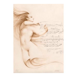 1990 Gérard Daran Partition (Ocre) Signed Lithograph For Sale