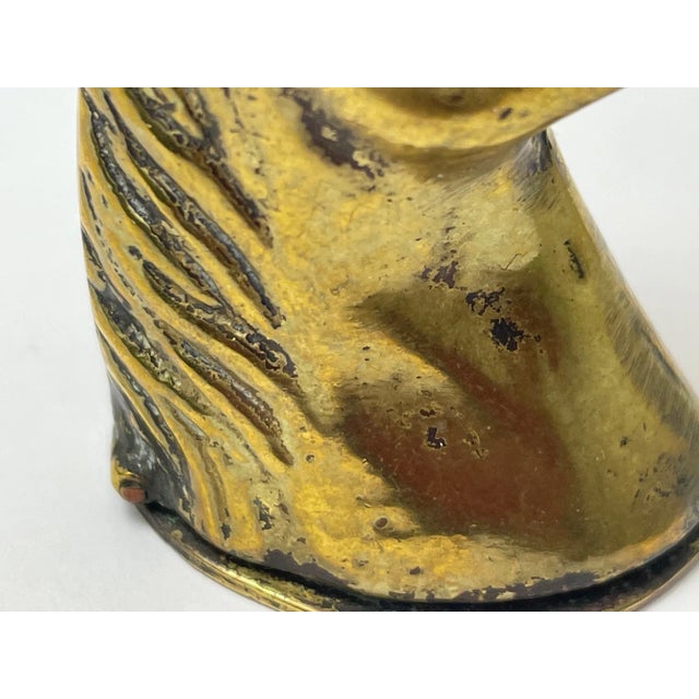 1900 - 1909 1900s English Edwardian Horse Head Vesta Match Case With Glass Eyes For Sale - Image 5 of 11