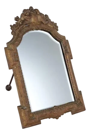 Freestanding Mirror in Bronze Sheet Metal