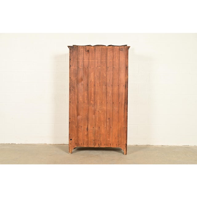 Antique Victorian Carved Oak Glass Front Bookcase or Dining Cabinet, Circa 1900 For Sale - Image 16 of 17