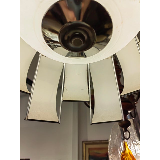 1960s Chromed Ribbon Pendant by Max Sauze for Lightolier, 1960 For Sale - Image 5 of 18