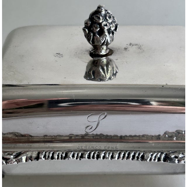 Vintage Seranco Silver Plate Covered Butter Dish For Sale - Image 17 of 18