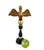 Wood Vintage European Carved Wood Bird Sculpture on Finial 14" H For Sale - Image 7 of 8