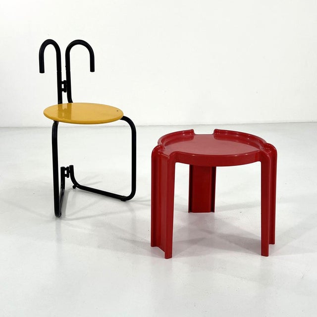 1970s Red Side Table by Giotto Stoppino for Kartell, 1970s For Sale - Image 5 of 9