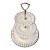 Vintage Fenton Milk Glass Tidbit Server With Silver Crest Rim and Metal Handle For Sale
