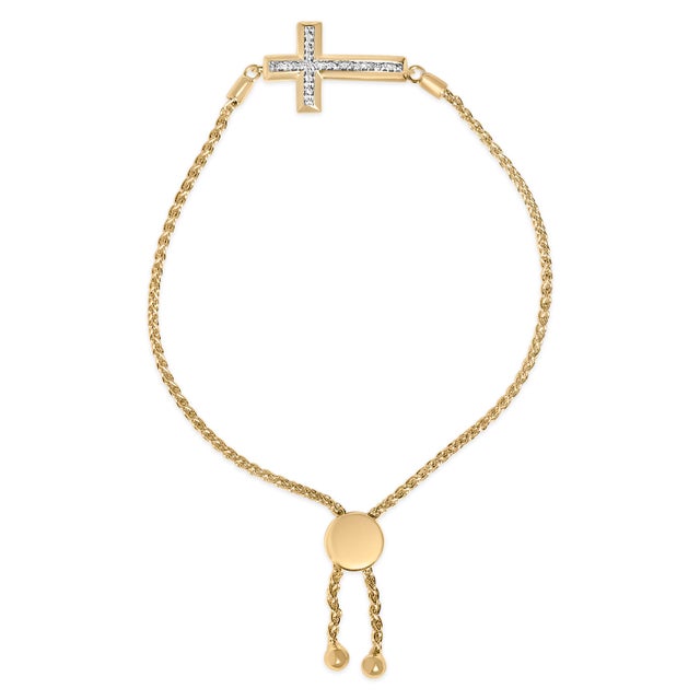 Grace meets intention in this luminous bracelet, crafted in richly gilded vermeil—2.5 microns of glowing yellow gold over...