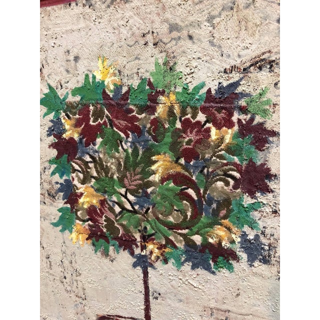 Jacques Lamy Mid 20th Century Jacques Lamy, Mixed Media Floral Oil Painting For Sale - Image 4 of 8