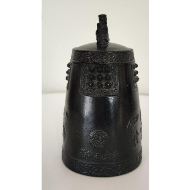 Mid-Century Japanese Nanbu Tekki Architectural Temple Bell For Sale - Image 4 of 14