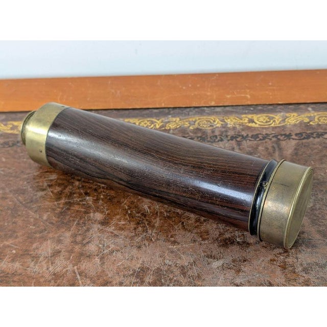 Mid-Victorian Dancer Brass and Hardwood Terrestrial Telescope, Manchester, 1850 For Sale - Image 9 of 16