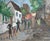 Roland Dubuc, Strollers in Montmartre, 1960s, Oil Painting on Canvas, Framed For Sale - Image 4 of 16