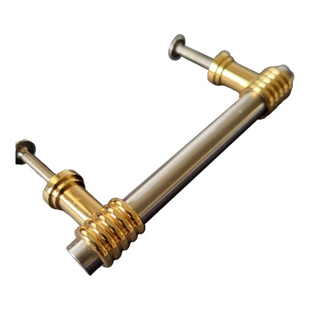 1990s Gold & Silver Cabinet Drawer Pull For Sale