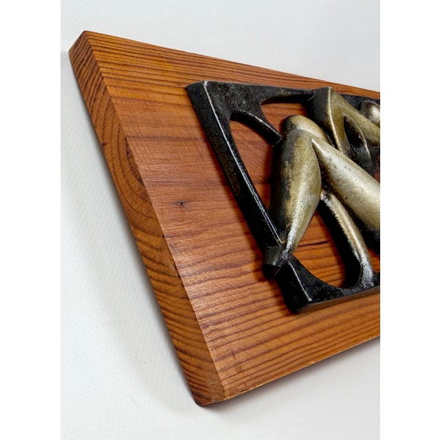 Mid-Century Czech Wall Relief in Aluminium, 1950s For Sale - Image 6 of 8