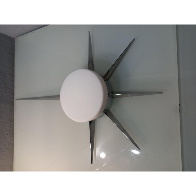 Mid-Century Modern Stella Cometa Wall Sconce in Chrome in the style of Gio Ponti For Sale - Image 3 of 15