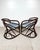 Vintage Round Bent Rattan Chairs- A Pair For Sale - Image 11 of 12