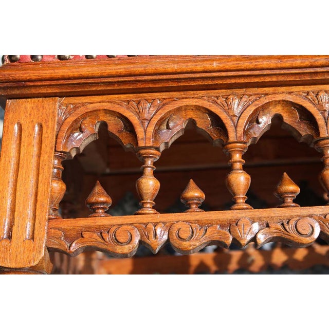 Victorian Hand-Carved Taboret Ottoman For Sale - Image 4 of 6