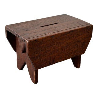 Antique Treen "Workbench" Bank, Circa Early 20th Century For Sale