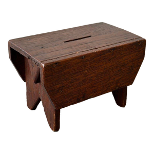 Antique Treen "Workbench" Bank, Circa Early 20th Century