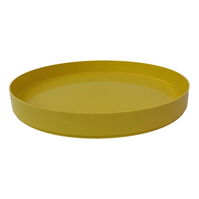 Danish Metal Rosti Yellow Melamine Serving Tray, 1970s For Sale