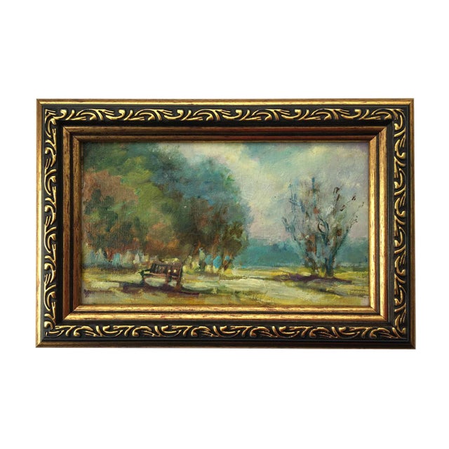 Plastic Framed Original Painting Plein Air Landscape Style by Valeriya Serova For Sale - Image 7 of 9