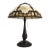 Bradley & Hubbard Arts & Crafts 6 Panel Slag Glass Table Lamp C1920 For Sale
