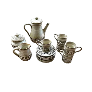 Coffee Set by Marius Besson, 1970s, Set of 15
