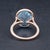 Sky Blue Blue Topaz Solitaire Ring 18k Rose Gold, Size 6.5 For Sale - Image 8 of 10