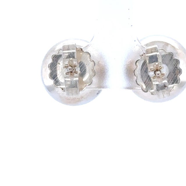 Tiffany and Co. Tiffany & Co. Sterling Silver HardWear Ball Stud Earrings 11.50g, Pair For Sale - Image 4 of 7