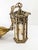 20th Century Arts & Crafts Brass and Slag Glass Gothic Tudor Revival Pendant Light For Sale - Image 4 of 15