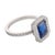 Gia 1.50 Carat No Heat Sapphire Diamond Platinum Engagement Ring, Size 3.25 For Sale - Image 4 of 6