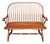 L. Hitchcock Cherry Windsor Settee Bench With Spindle Back For Sale