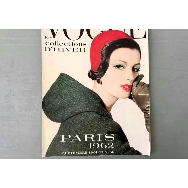 1960s 1961 Authentic Vintage Vogue Paris Cover Dated September 1961 by Irving Penn, Not Framed, Not Matted For Sale - Image 5 of 6