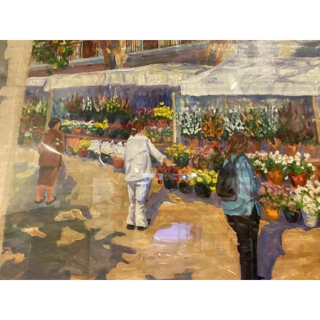 Avel, Rambla de Barcelona (Sobre Papiro), 2023, Oil on Canvas, Framed For Sale - Image 4 of 6