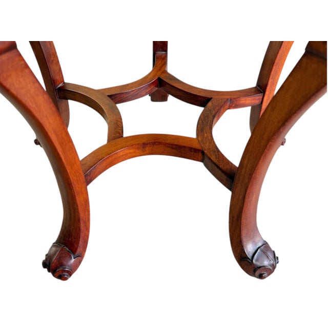 Mid-20th Century Chinese Rosewood Tables With Inset Cloisonné Tops- A Pair For Sale In Atlanta - Image 6 of 7