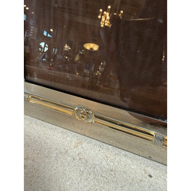Modern Vintage Gucci Silver & Gold Tone Picture Frame 5x7 For Sale - Image 3 of 6