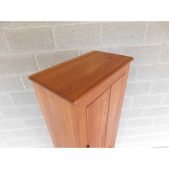 Late 20th Century Custom Hand Crafted Shaker Style White Pine Chimney Storage Cabinet 22"w X 72"h For Sale - Image 5 of 17