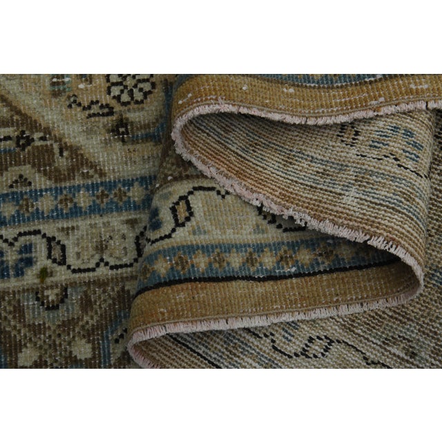 1970s 1970s Vintage Persian Handmade Wool Cotton Brown Area Rug For Sale - Image 5 of 11